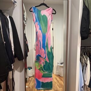 Colorful Abstract Maxi Dress | SIZE S